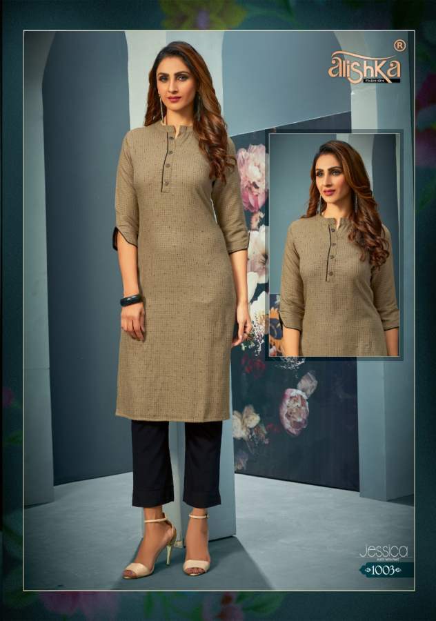 Alishka Jessica Classic Casual Wear Rayon Kurti With Bottom Collection